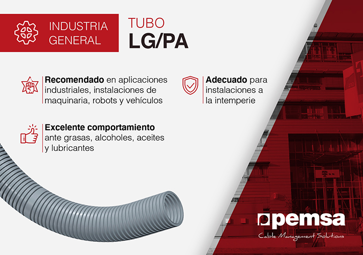 Foto PEMSA presenta su Tubo LG-PA, ideal para situaciones a la intemperie que demanden gran flexibilidad.